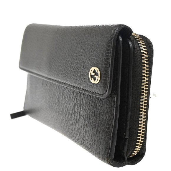 GUCCI Logo Interlocking G Zipper Around Long Wallet Leather Brown GHW 62MA318 - Picture 2 of 15